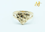 14K Heart Nugget Ring