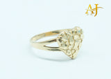 14K Heart Nugget Ring