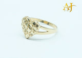 14K Heart Nugget Ring