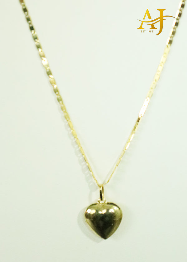 14K Valentino Link Designer Heart Set