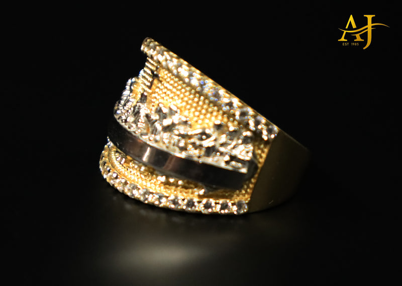 14K 2 Tone Last Supper Ring