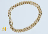 14K 4MM CZ Cuban Link Bracelet
