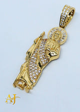 14K CZ San Judas Pendant