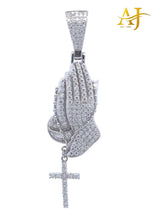 925 MOISSANITE RHODIUM PRAYING HANDS