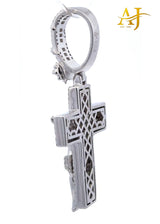 925  MOISSANITE RHODIUM JESUS CROSS