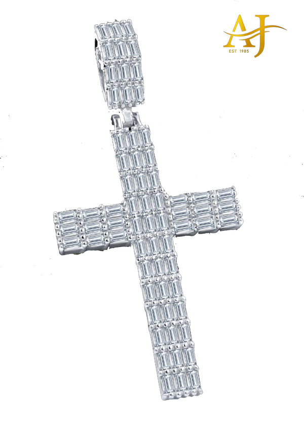 STERLING SILVER MOISSANITE CROSS