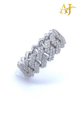 925 MOISSANITE RHODIUM ICED OUT CUBAN LINK