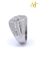 925 MOISSANITE MENS RHODIUM ICED OUT RING