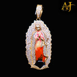 14KT Enamel Mother mary