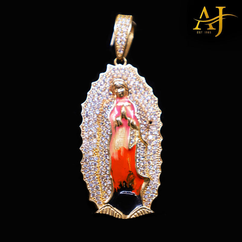 14KT Enamel Mother mary