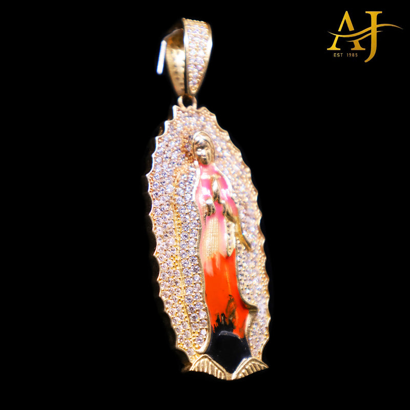 14KT Enamel Mother mary