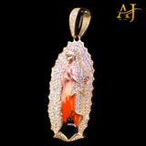 14KT Enamel Mother mary