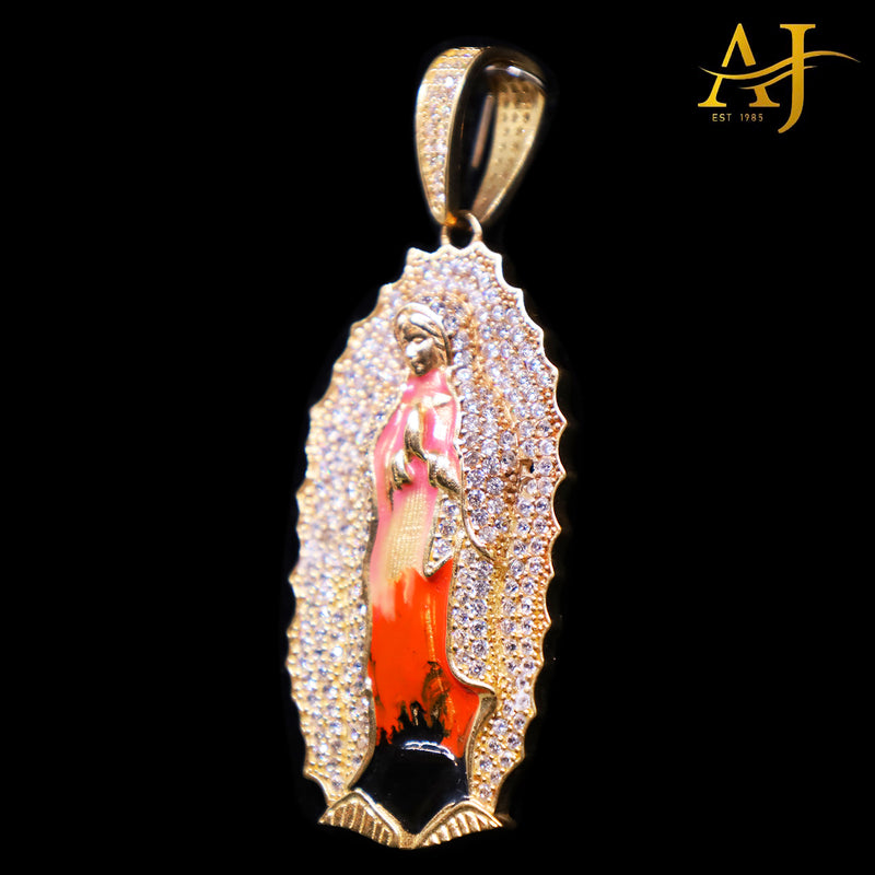 14KT Enamel Mother mary