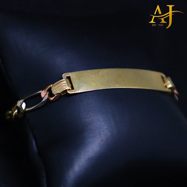 14KT Semi-Hollow ID Bracelet