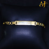 14KT Solid Figaro Baby ID Bracelet