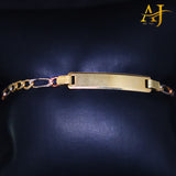 14KT 3 Tone Semi-Hollow Baby ID Bracelets