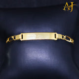 14KT Solid Figaro Baby ID Bracelet