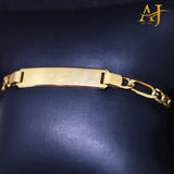 14KT Solid Figaro Baby ID Bracelet