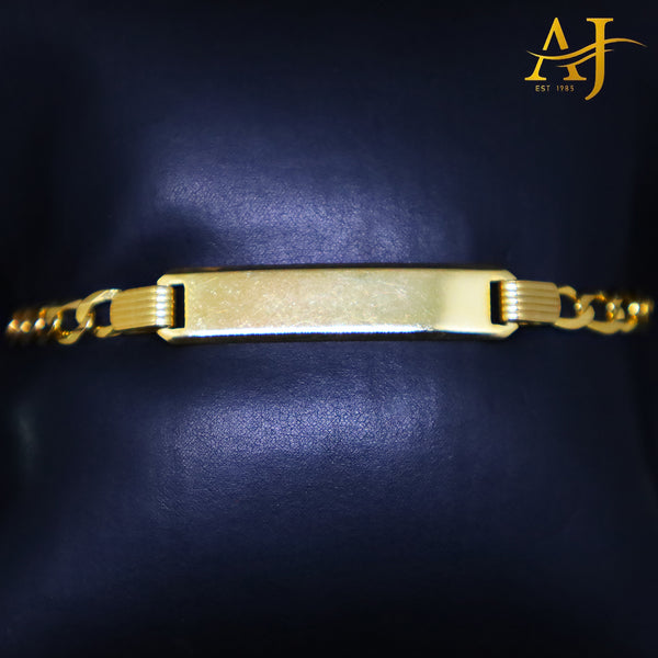 14KT Solid Cuban Link Baby ID Bracelet