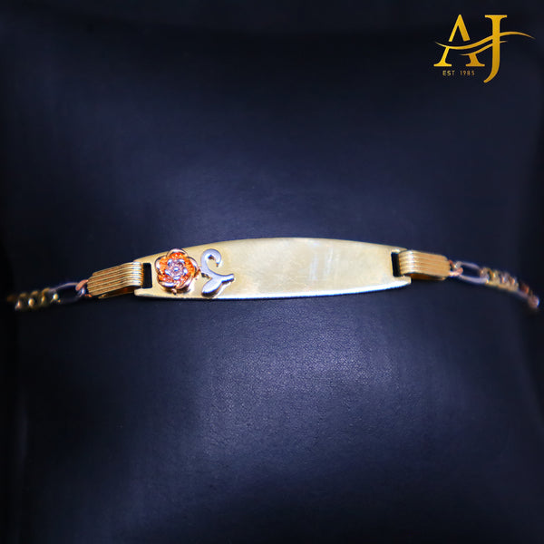 14KT 3 Tone Figaro Rose ID