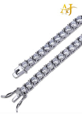 3MM SILVER MOISSANITE TENNIS CHAIN