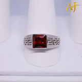 925 Versace Style Ruby CZ