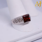 925 Versace Style Ruby CZ