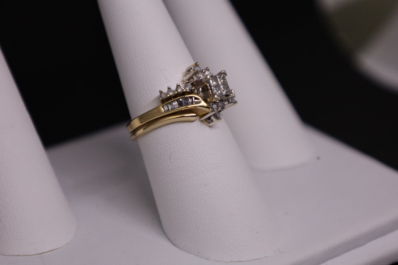 14KT Marquise Cut Cluster Ring