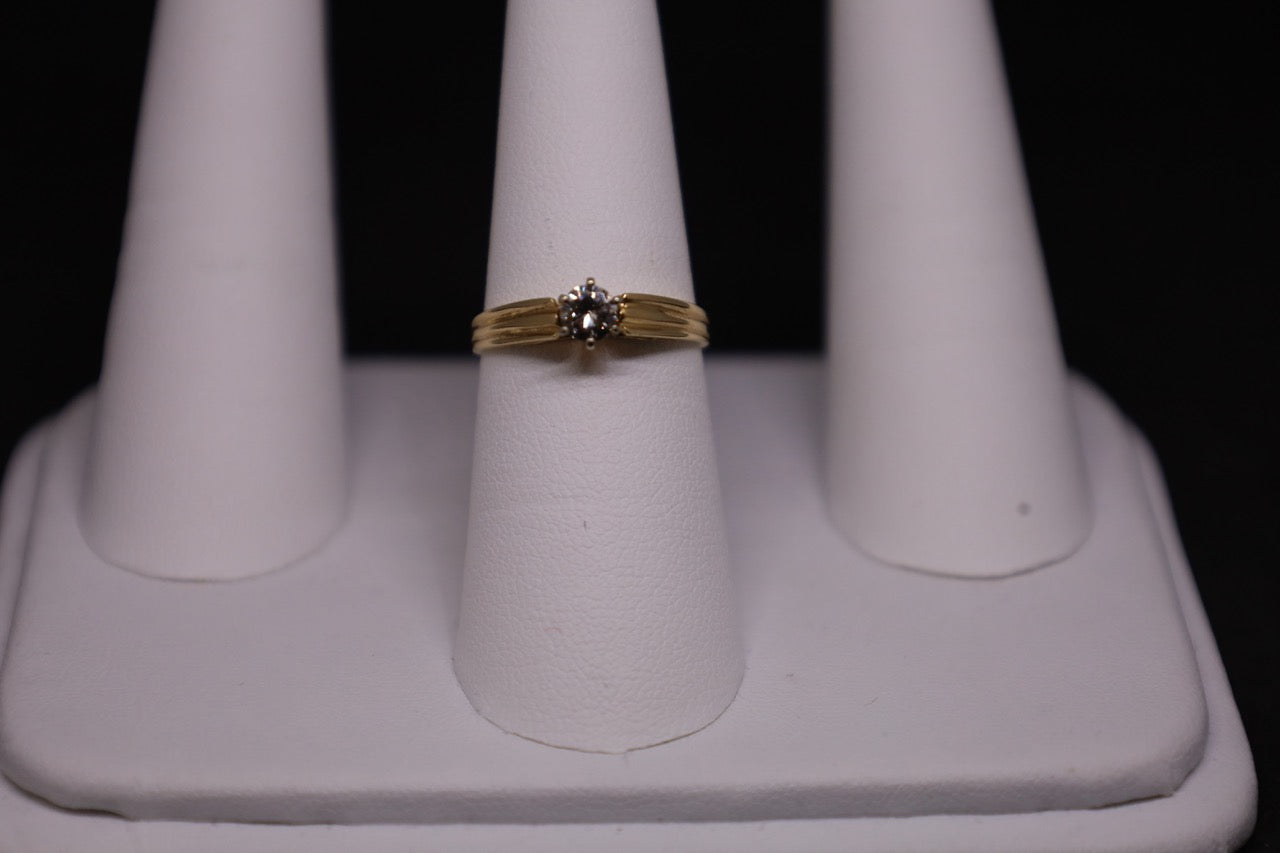 14KT Diamond Engagement Band