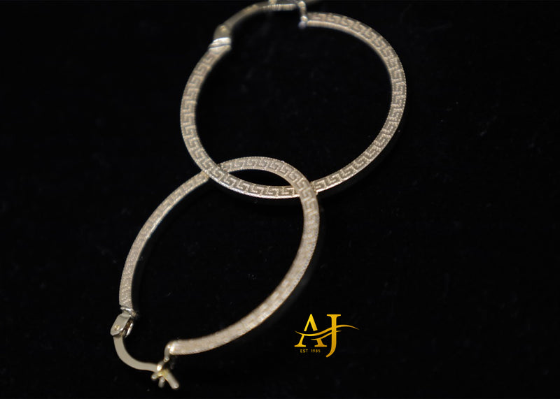 14KT Versace Style Hoops