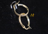 14KT CZ Hoop Earrings