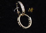 14K CZ Hoop Earrings