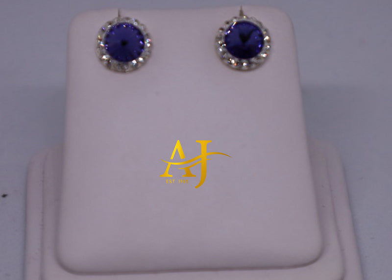 925 Stud Halo Earrings