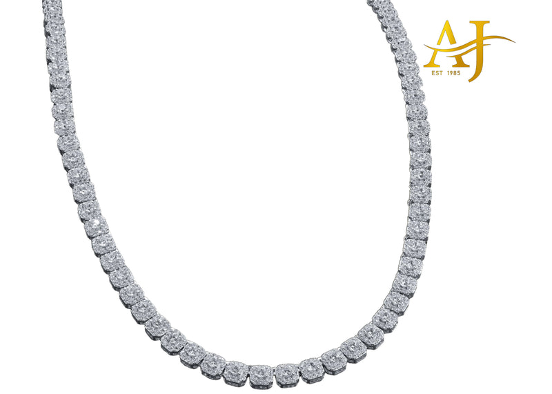 6MM SILVER MOISSANITE TENNIS CHAIN