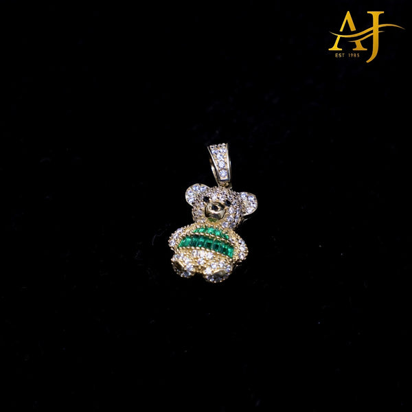 14KT CZ Teddy Bear