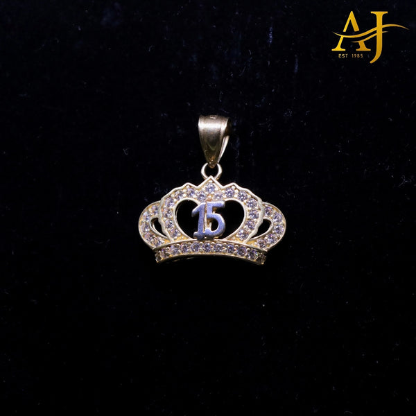 14KT XV Años Crown CZ