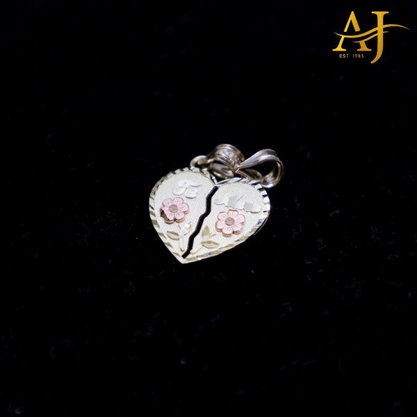 14KT 3 Tone Te Amo Split Heart