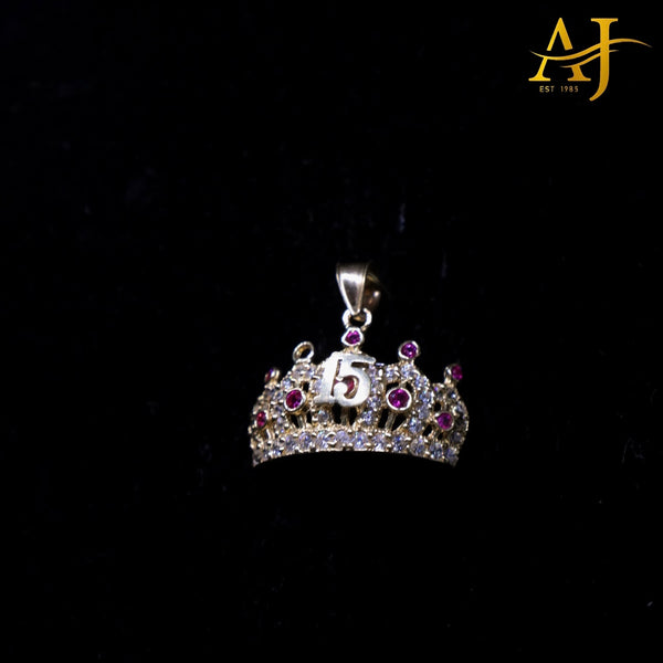 14KT XV Años Crown CZ