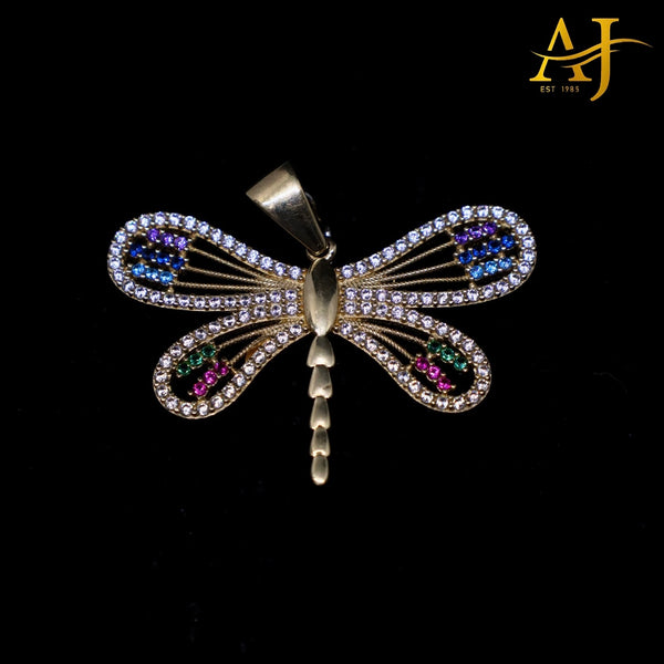 14KT Dragon Fly CZ