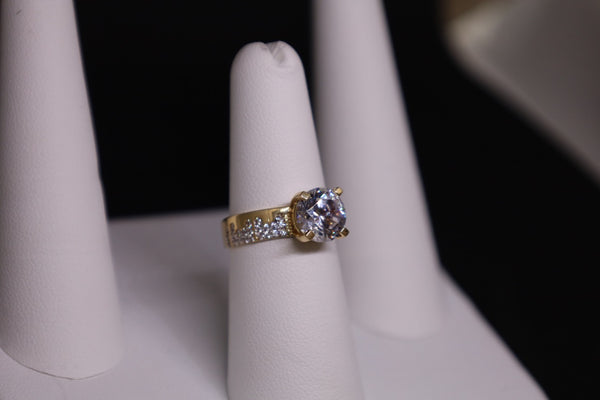 14KT Princess CZ Engagement Ring