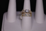 14KT 2 Tone Wedding Ring Set