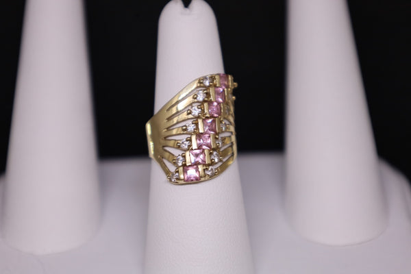 Anillo de oro de 14 kt con piedra natal para madre