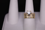 14KT Princess Cut CZ Engagement Band