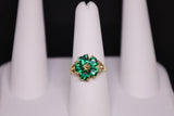 14KT CZ Flower Ring