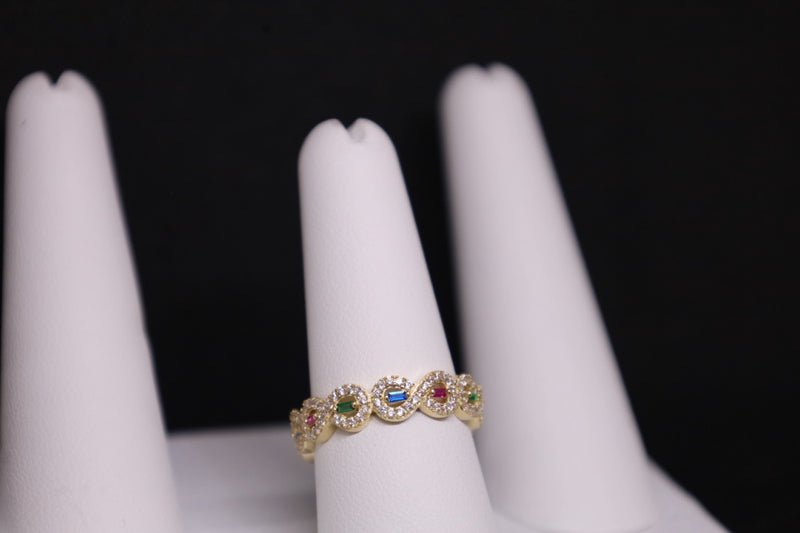 14KT Assorted CZ Band