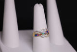 14KT Assorted CZ Band Baguette