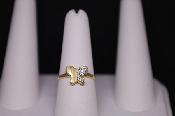 14KT CZ Butterfly Ring