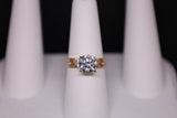 14KT 3 Tone Engagement CZ Ring