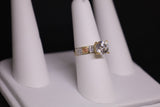 14KT 3 Tone Engagement CZ Ring