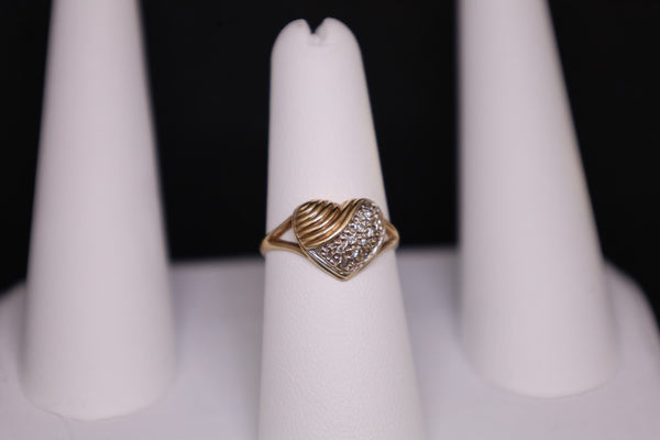 14KT Gold Heart CZ Ring